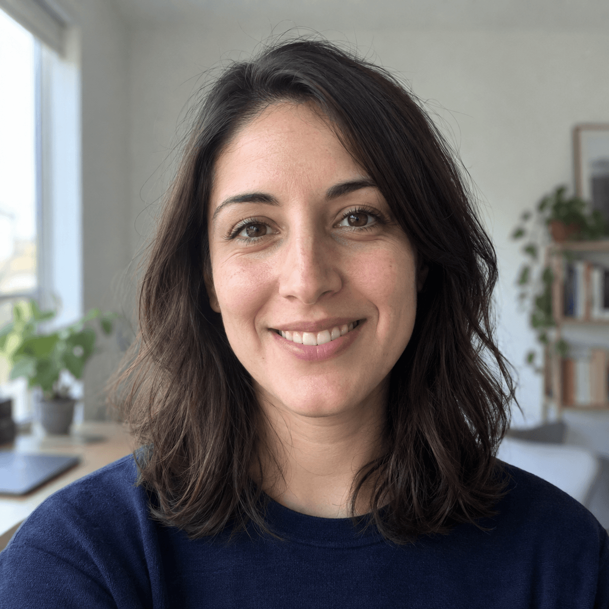 AI-generated portrait of Sarah M., a fictional learner